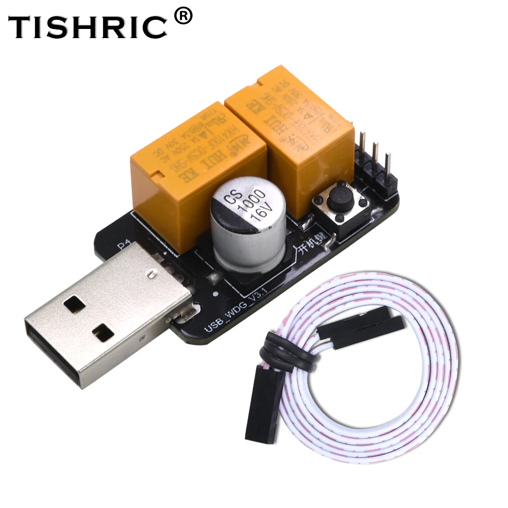TISHRIC USB Watchdog Miner Timer Riser Card Module Double Relay PC Computer Automatic Restart Reset Controller Mining Adapter
TISHRIC USB Watchdog Miner Timer Riser Card Module Double Relay PC Computer Automatic Restart Reset Controller Mining Adapter