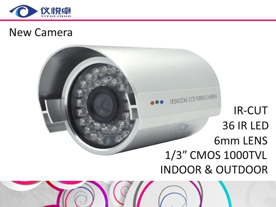

New 1/3" CMOS HD 1000TVL Security CCTV Camera System Waterproof Night Vision Infrared Led IR ICR Video Surveillance Camera DVR