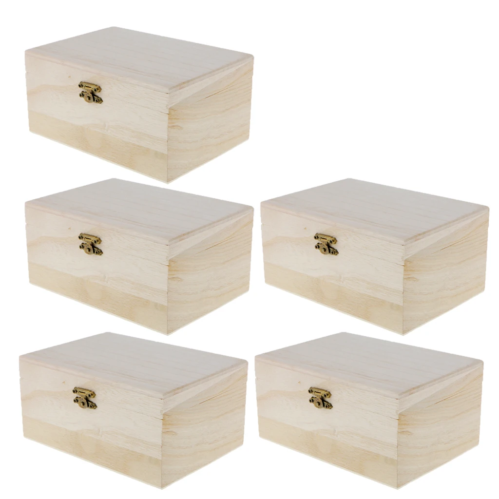 5pcs Rectangle Wood Box Unfinished Wooden Jewelry Storage Case Plain Wood Box Jewelry Organizer DIY Craft
5pcs Rectangle Wood Box Unfinished Wooden Jewelry Storage Case Plain Wood Box Jewelry Organizer DIY Craft