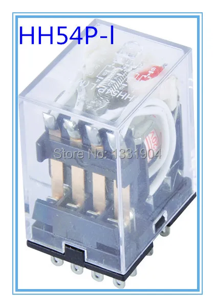 

5 шт. MY4 MY4NJ HH54P-L AC/DC24V/12 V/220 V Coil14 шпильки Подключаемый модуль светодиодный индикатор Мощность реле общего назначения реле 5A 240VAC 28VDC