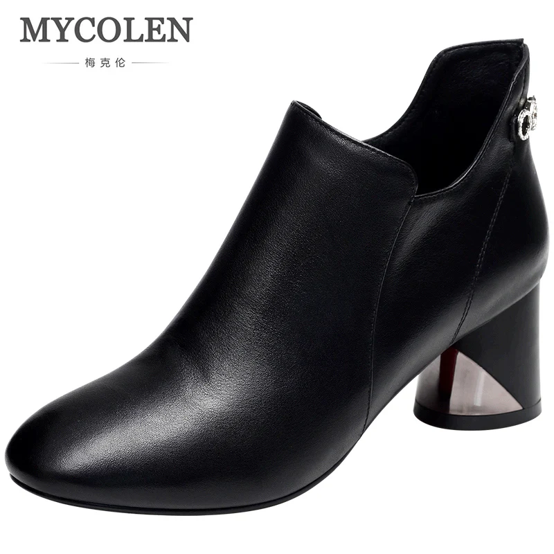 MYCOLEN 2018 Spring Autumn Women Comfort Chelsea Boots Luxury Italian Brand Slip-On Med High Heels Round Toe Shoes Woman
MYCOLEN 2018 Spring Autumn Women Comfort Chelsea Boots Luxury Italian Brand Slip-On Med High Heels Round Toe Shoes Woman