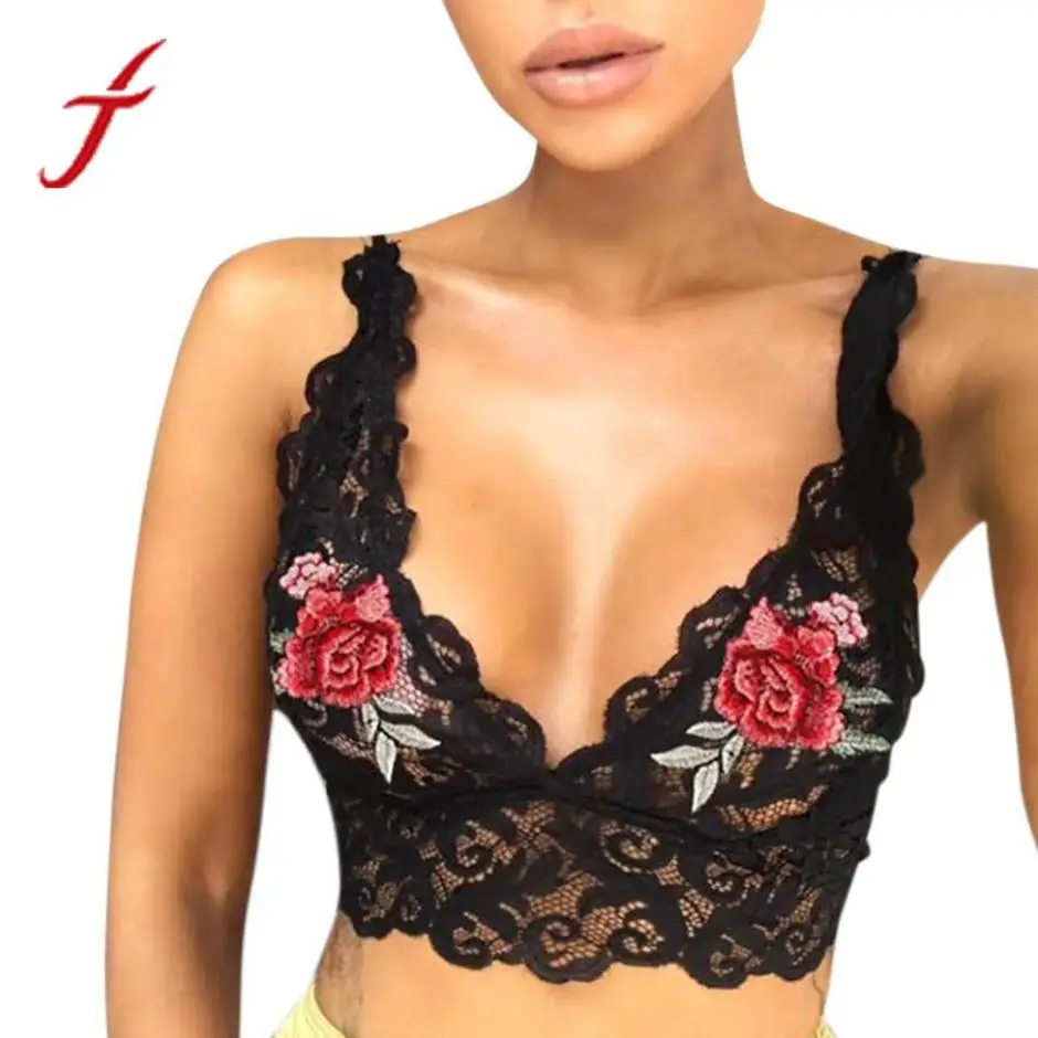 FEITONG Fashion Appliques Bra Women Lingerie Corset Lace Flowers Bralette Bralet Bra Tank Cami Crop Black lenceria femenina
FEITONG Fashion Appliques Bra Women Lingerie Corset Lace Flowers Bralette Bralet Bra Tank Cami Crop Black lenceria femenina