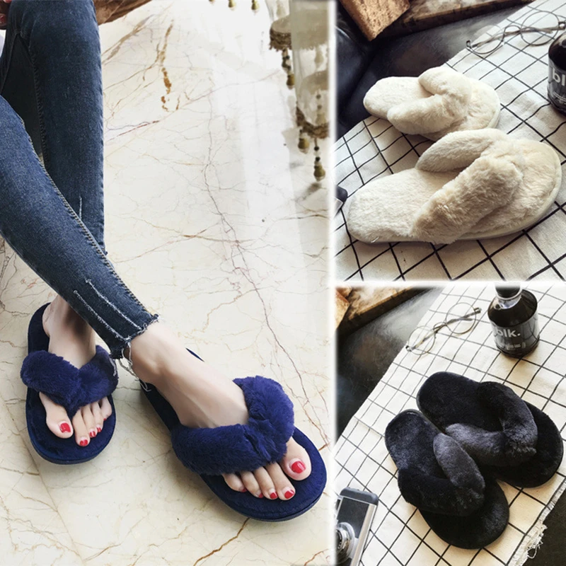 Winter Fashion Women Home Slippers Faux Fur Warm Shoes Woman Slip on Flats Female Fur Indoor Flip Flops Pink Plus Size 36-41
Winter Fashion Women Home Slippers Faux Fur Warm Shoes Woman Slip on Flats Female Fur Indoor Flip Flops Pink Plus Size 36-41