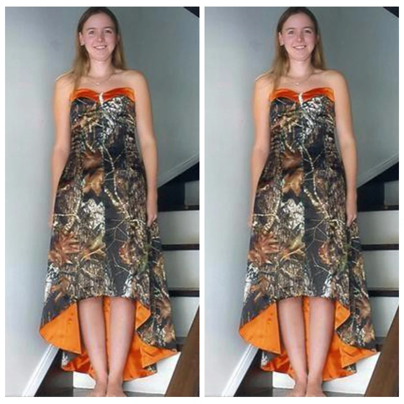 2019 Sweetheart High Low Camo Bridesmaids Dresses Camouflage Satin Hi-Lo Honor Of Maid Guest Formal Wear Custom
2019 Sweetheart High Low Camo Bridesmaids Dresses Camouflage Satin Hi-Lo Honor Of Maid Guest Formal Wear Custom