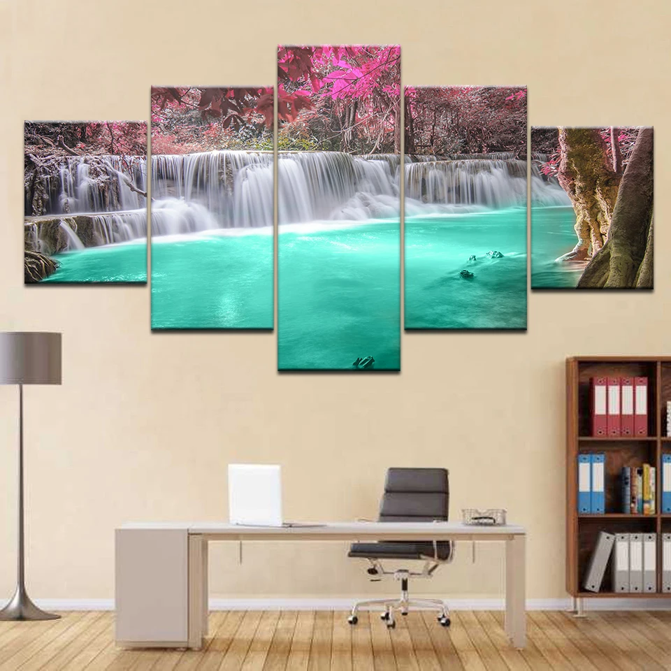 Decor HD Canvas Art Prints 5 Panel Waterfall Landscape Modern Frames For Paintings Wall Modular Picture Kids Room Scenery Poster
Decor HD Canvas Art Prints 5 Panel Waterfall Landscape Modern Frames For Paintings Wall Modular Picture Kids Room Scenery Poster