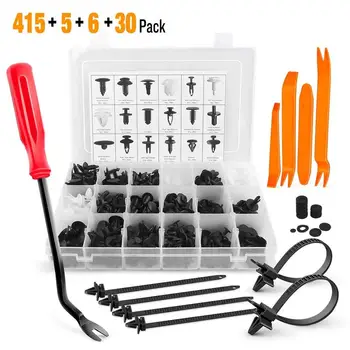 415 Pcs Car Body Plastic Push Pin Rivet Fasteners Trim Moulding Clip Fasteners Body Interior Assortment Set with Screwdriver
415 Pcs Car Body Plastic Push Pin Rivet Fasteners Trim Moulding Clip Fasteners Body Interior Assortment Set with Screwdriver
