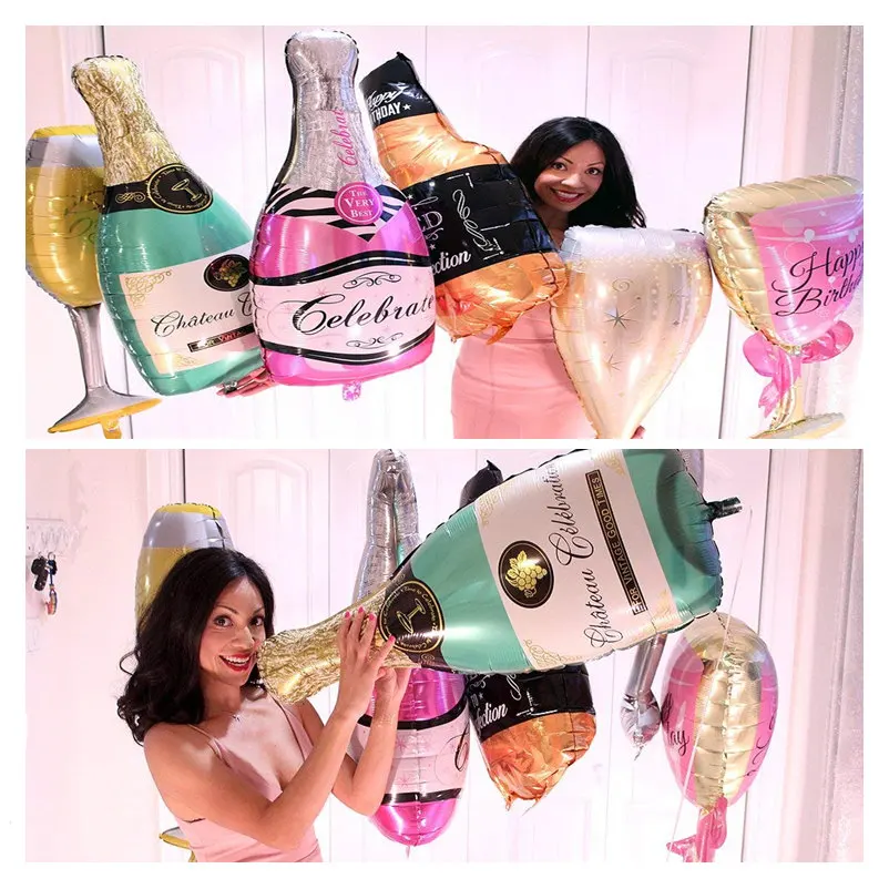 2pc champagne wine cup Whiskey Bottle Helium Foil Balloons Bridal Baby Shower Birthday Wedding Party Decor Gold Crown Balls Gift
2pc champagne wine cup Whiskey Bottle Helium Foil Balloons Bridal Baby Shower Birthday Wedding Party Decor Gold Crown Balls Gift