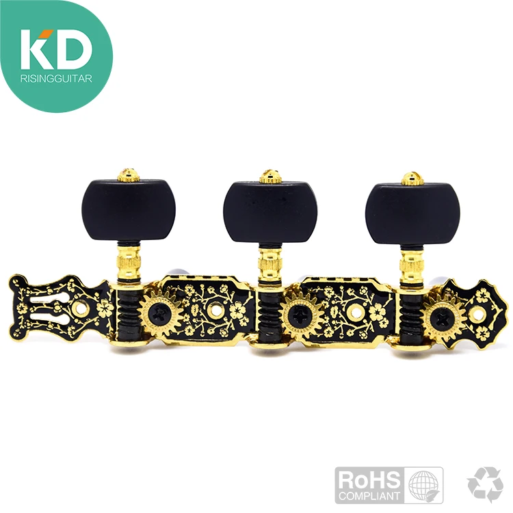 1 pair Acoustic Classical Guitar Gold / Black Tuning Keys Pegs String Tuner Machine Head with watch screw ratio 1:18
1 pair Acoustic Classical Guitar Gold / Black Tuning Keys Pegs String Tuner Machine Head with watch screw ratio 1:18
