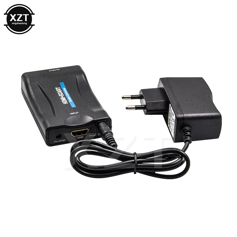 HD 1080P HDMI to SCART Composite Video Audio Upscale Converter AV Signal Adapter Receiver TV DVD US/EU Power Supply Plug New
HD 1080P HDMI to SCART Composite Video Audio Upscale Converter AV Signal Adapter Receiver TV DVD US/EU Power Supply Plug New