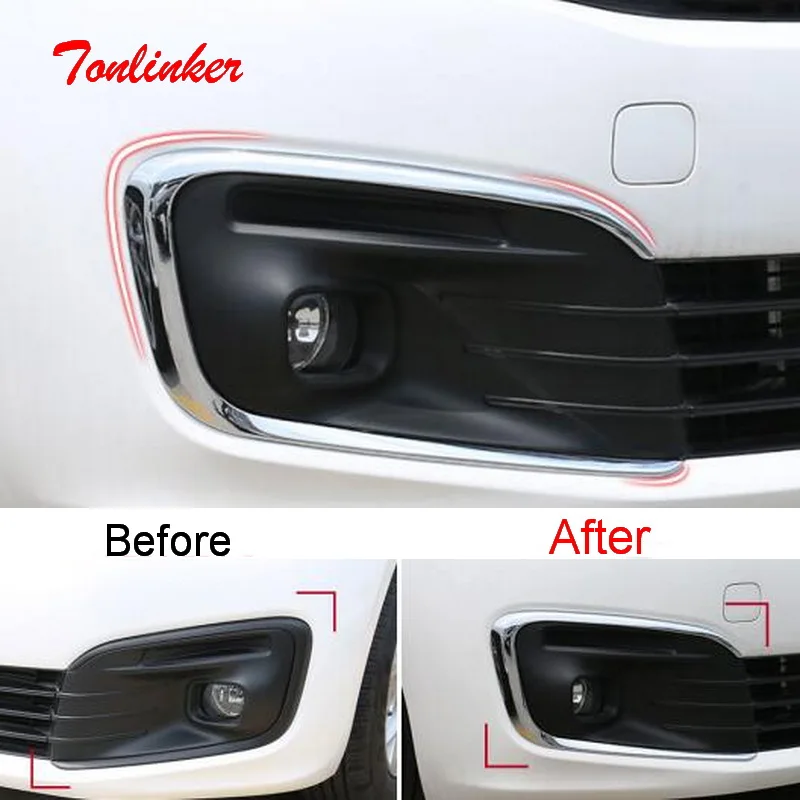 Tonlinker Exterior Front foglight Cover Stickers for Citroen C-Elysee 2017-19 Car styling 2 PCS ABS Chrome Cover stickers
Tonlinker Exterior Front foglight Cover Stickers for Citroen C-Elysee 2017-19 Car styling 2 PCS ABS Chrome Cover stickers