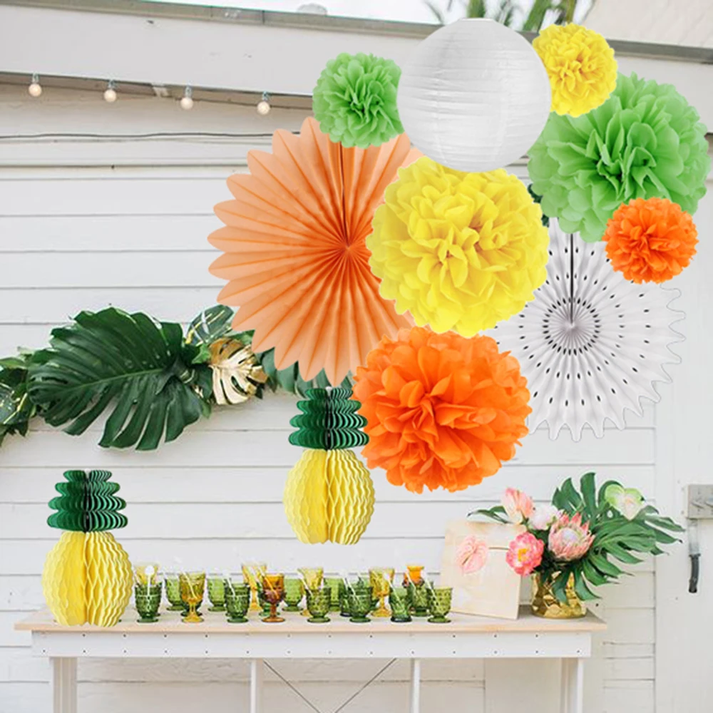 Summer Party Decoration Set Honeycomb Pineapple Centerpiece Tissue Pom Paper Fans Lantern Photo Booth Props Luau Tropical Decor
Summer Party Decoration Set Honeycomb Pineapple Centerpiece Tissue Pom Paper Fans Lantern Photo Booth Props Luau Tropical Decor