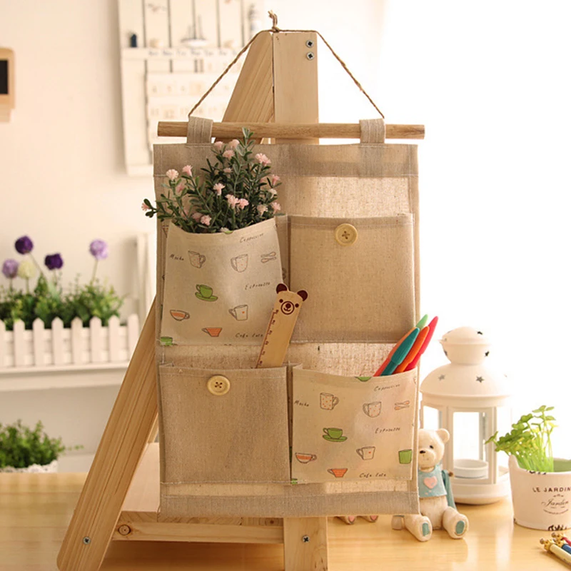Foldable Multi-layer Wall Hanging Storage Bag with 4 Pockets Hanger Bag Cotton Linen Bathroom Makeup Cosmetic Holder Organiser
Foldable Multi-layer Wall Hanging Storage Bag with 4 Pockets Hanger Bag Cotton Linen Bathroom Makeup Cosmetic Holder Organiser