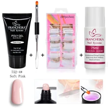 Francheska polygel kit poly gel conjunto poligel poli gel unha arte geléia dura rápida extensão do dedo uv camuflagem gel unha polonês(China)