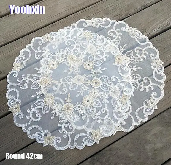 42cm HOT round embroidery place table mat cloth lace pad cup mug tea pan doilies Coffee coaster wedding dining placemat kitchen
42cm HOT round embroidery place table mat cloth lace pad cup mug tea pan doilies Coffee coaster wedding dining placemat kitchen