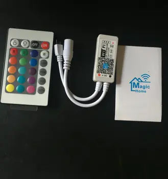 LED RGB Mini WiFi wireless Controller for 5050 LED Strip ISO Android APP DC5v-28v+24 Key IR Remote controller
LED RGB Mini WiFi wireless Controller for 5050 LED Strip ISO Android APP DC5v-28v+24 Key IR Remote controller