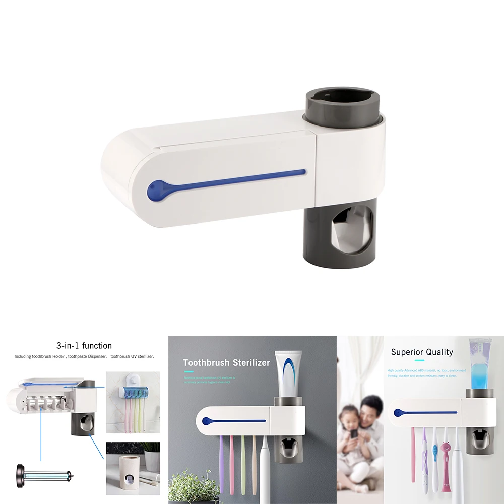 UV Light Ultraviolet Toothbrush Sterilizer Automatic Toothpaste Dispenser Toothbrush Holder Oral Hygiene Cleaner
UV Light Ultraviolet Toothbrush Sterilizer Automatic Toothpaste Dispenser Toothbrush Holder Oral Hygiene Cleaner