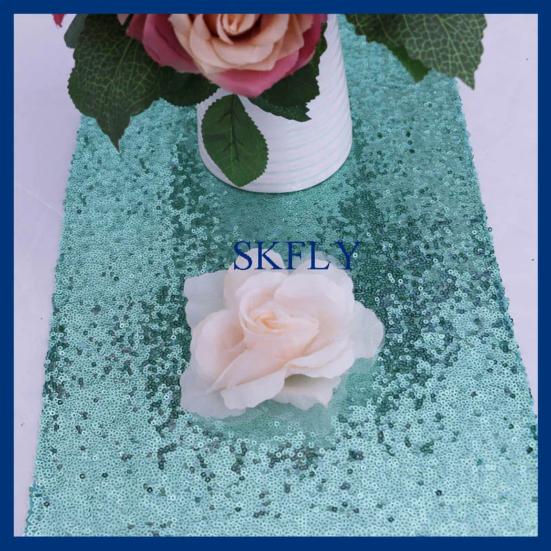 RU009C Cheap wholesale custom made glitter metalic sequence mint green sequin table runner
RU009C Cheap wholesale custom made glitter metalic sequence mint green sequin table runner