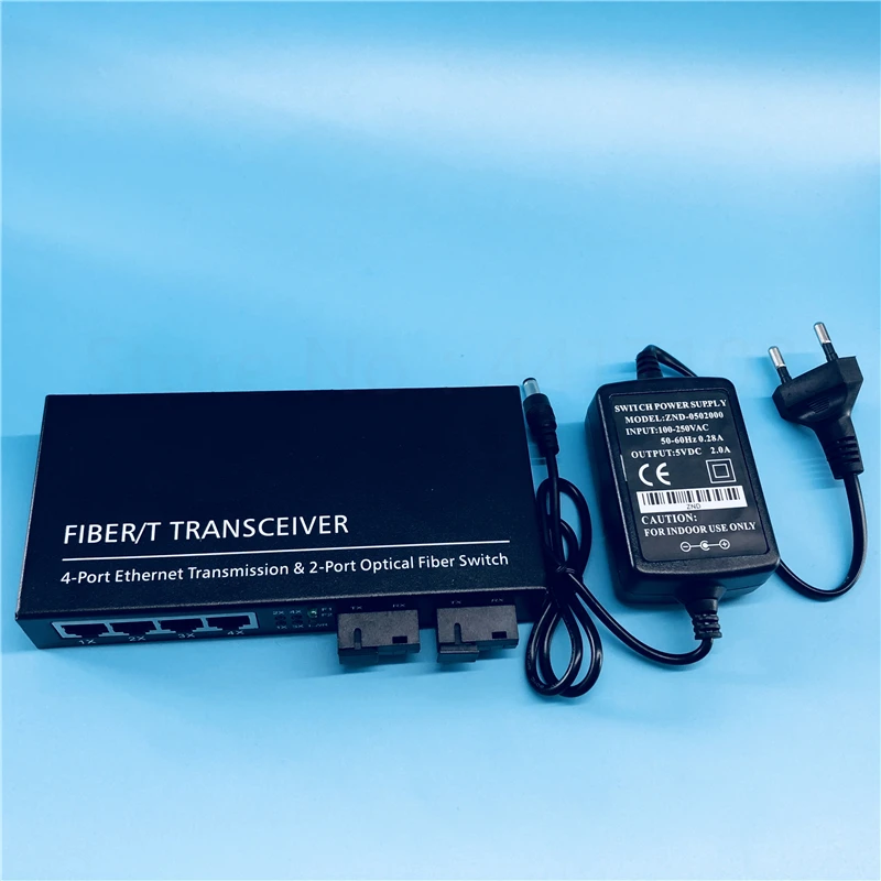 2G4E 10/100/1000M Gigabit Ethernet Switch Ethernet Fiber Optical Media Converter Single Mode 4-Port RJ45 2 Port Optical fiber
2G4E 10/100/1000M Gigabit Ethernet Switch Ethernet Fiber Optical Media Converter Single Mode 4-Port RJ45 2 Port Optical fiber
