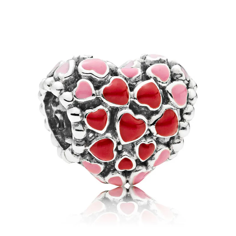 New 925 Sterling Silver Bead Charm Openwork Pink & Red Enamel Burst Of Love Heart Beads Fit Women Pandora Bracelet Diy Jewelry
New 925 Sterling Silver Bead Charm Openwork Pink & Red Enamel Burst Of Love Heart Beads Fit Women Pandora Bracelet Diy Jewelry