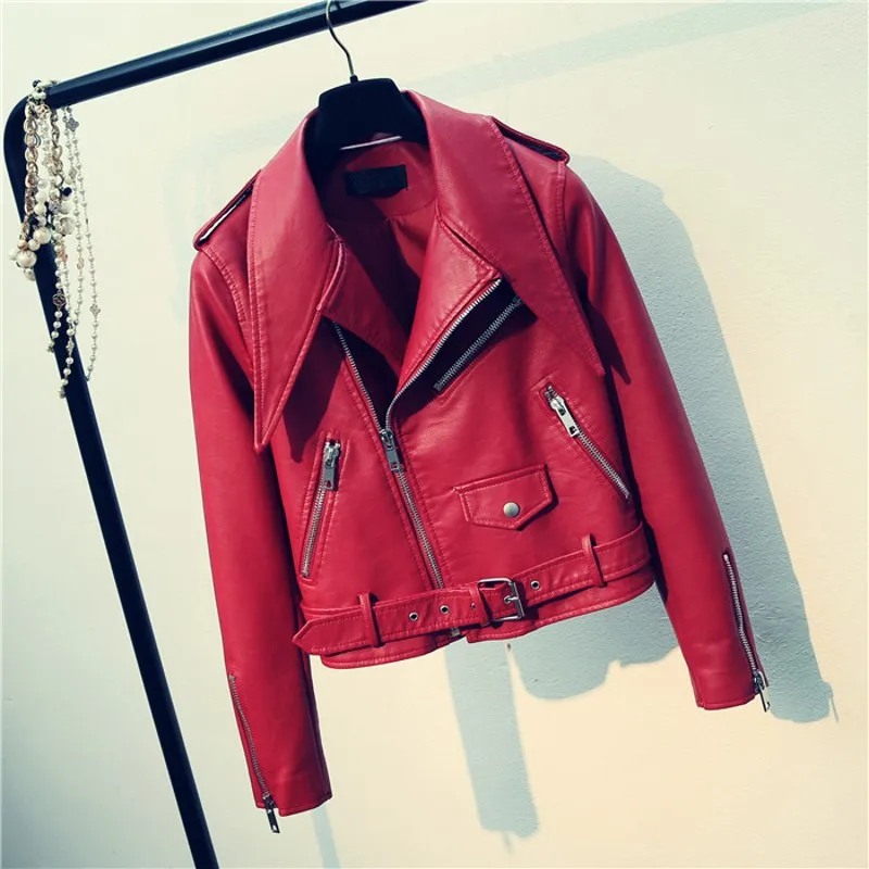 New Arrival 2019 brand Winter Autumn Motorcycle leather jackets red leather jacket women leather coat slim PU jacket Leather
New Arrival 2019 brand Winter Autumn Motorcycle leather jackets red leather jacket women leather coat slim PU jacket Leather