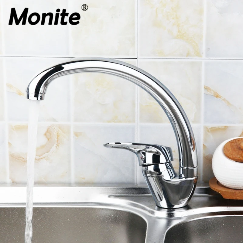 Monite 360 Degree Rotation Chrome Brass Swivel Kitchen Faucet Single Handle Deck Mounted Polished Mixer Basin Sink Mixer Tap
Monite 360 Degree Rotation Chrome Brass Swivel Kitchen Faucet Single Handle Deck Mounted Polished Mixer Basin Sink Mixer Tap