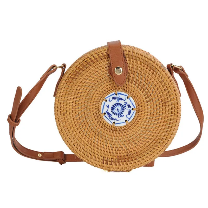 Handmade Rattan Bag Travel Summer Bag for Women Blue&White Porcelain Decoration Lady Circle Straw Bag Handmade Knitting bag 12
Handmade Rattan Bag Travel Summer Bag for Women Blue&White Porcelain Decoration Lady Circle Straw Bag Handmade Knitting bag 12