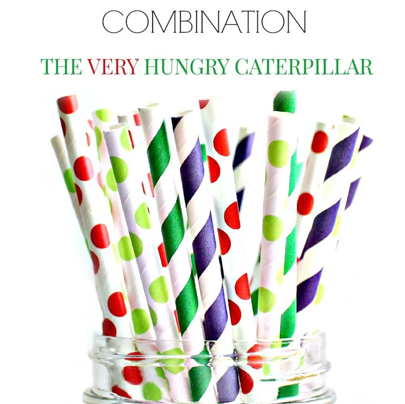 100pcs Mixed Colors VERY HUNGRY CATERPILLAR Party Paper Straws,Lime and Red Polka Dot,Green and Purple Striped,Christmas,Cheap
100pcs Mixed Colors VERY HUNGRY CATERPILLAR Party Paper Straws,Lime and Red Polka Dot,Green and Purple Striped,Christmas,Cheap