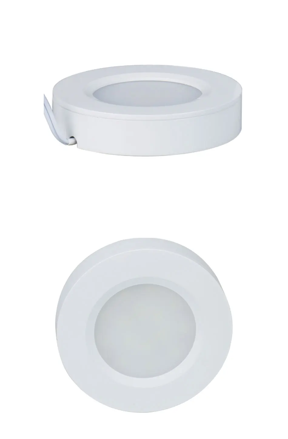Under Cabinet Lights Closet Lamp 12VDC 3W LED Cupboard Light Aluminum Round Shape Lamps For Kitchen Counter Lighting Bookshelf (4)