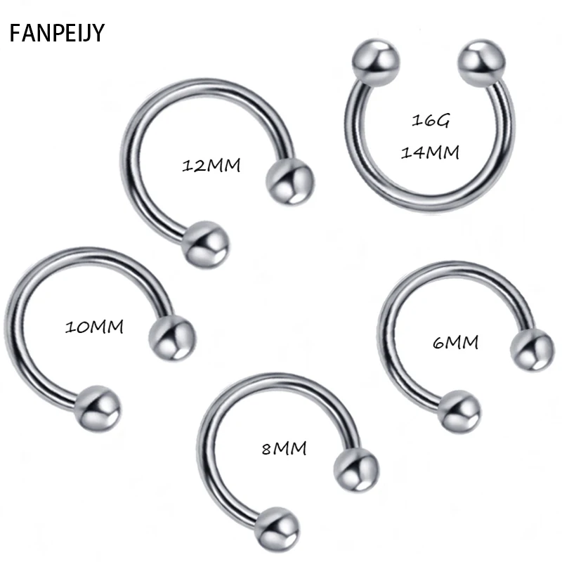 Fanpeijy Ear серьги Надеваемые На ушной хрящ кольцо-зажим из нержавеющей стали кольцо