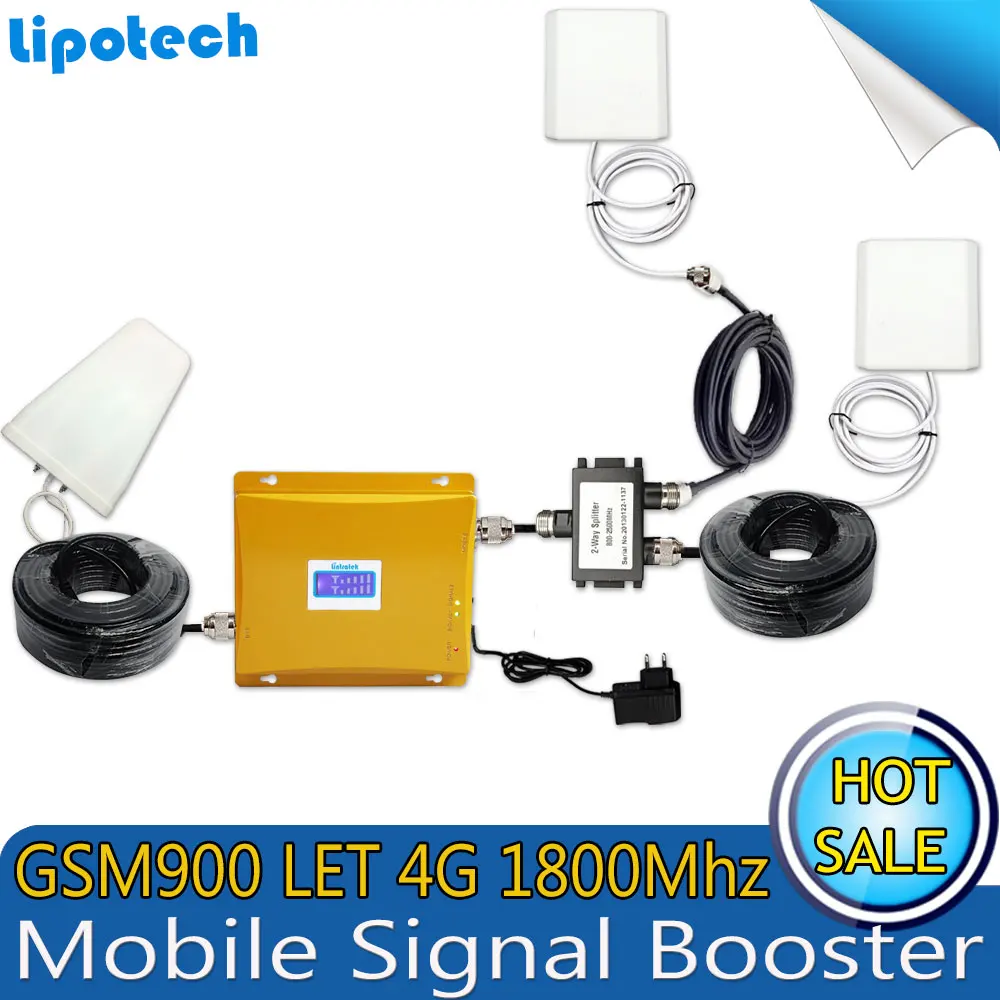 4G LTE 1800 GSM 900 Dual Band Mobile Cell Phone Signal Repeater GSM 900Mhz DCS 1800Mhz Signal Celular Booster Amplifier With LCD
4G LTE 1800 GSM 900 Dual Band Mobile Cell Phone Signal Repeater GSM 900Mhz DCS 1800Mhz Signal Celular Booster Amplifier With LCD