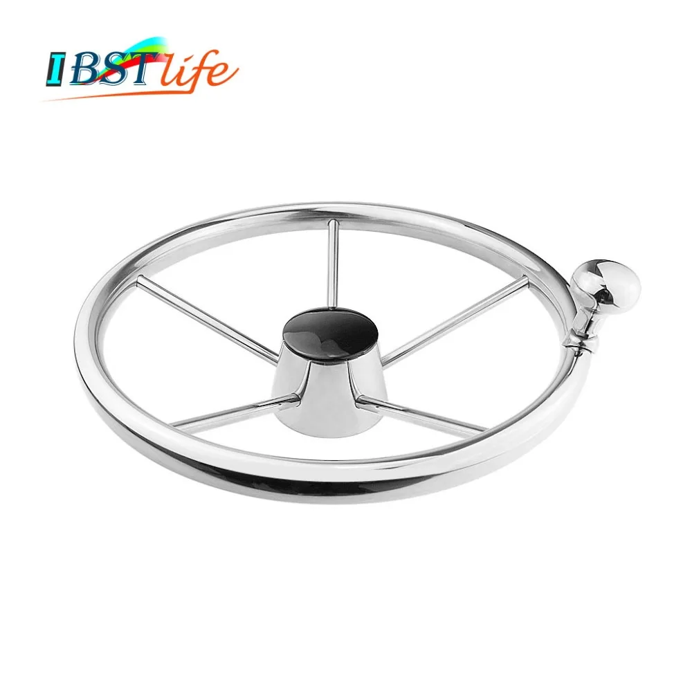 13-1/2'' 342mm Steering Wheel Stainless Steel 316 Marine Grade 5 Spokes 25 Degree with Knob Marine Boat Yacht
13-1/2'' 342mm Steering Wheel Stainless Steel 316 Marine Grade 5 Spokes 25 Degree with Knob Marine Boat Yacht