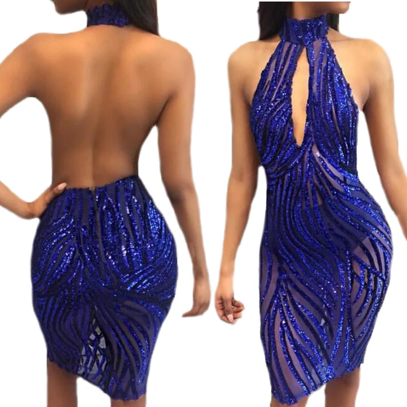 2017 Sexy Club Sequin Dress Women Off Shoulder Halter Backless Hollow Choker Bodycon Dress Summer Elegant Evening Party Dress
2017 Sexy Club Sequin Dress Women Off Shoulder Halter Backless Hollow Choker Bodycon Dress Summer Elegant Evening Party Dress