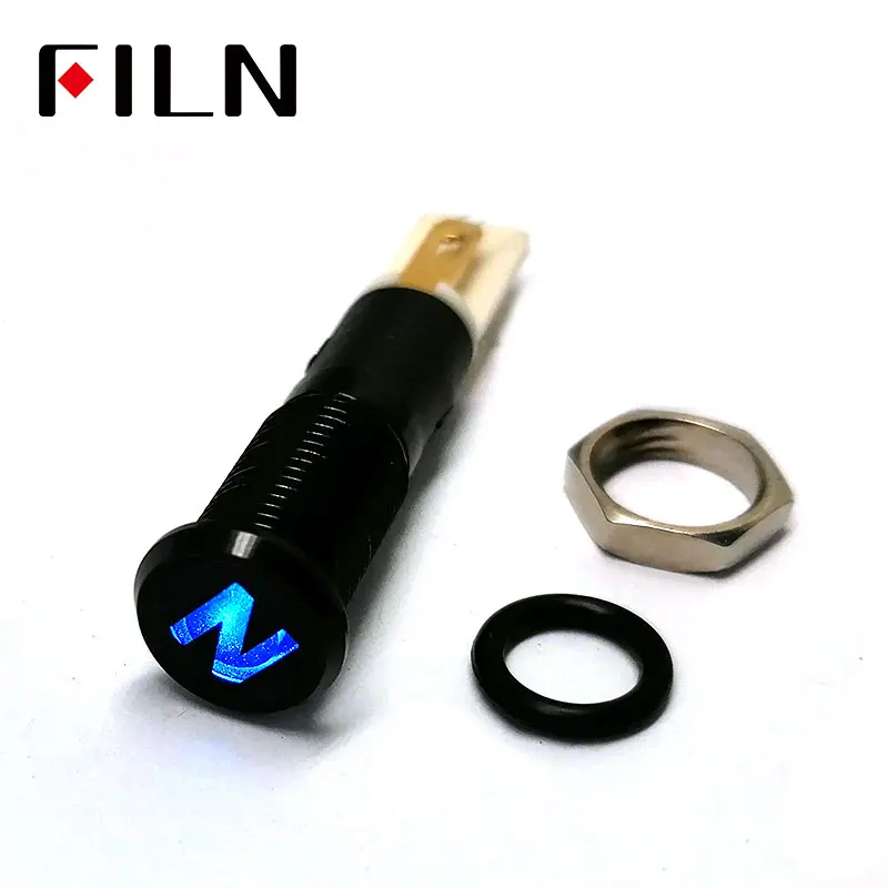 FILN 8mm C8 Car dashboard black shell Neutral mark 12v led indicator light with Solder foot
FILN 8mm C8 Car dashboard black shell Neutral mark 12v led indicator light with Solder foot