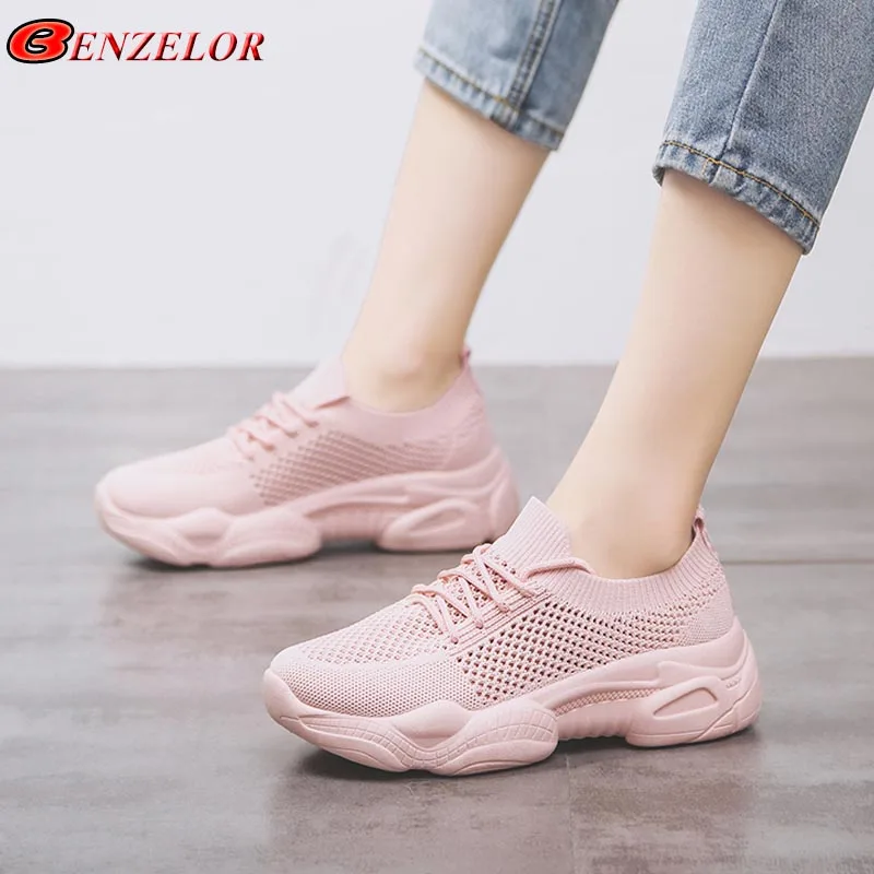 BENZELOR New Mesh Casual Women Shoes Woman Sneakers Thick soled Breathable Walking Platform Ladies female Chaussures Korean Pink
BENZELOR New Mesh Casual Women Shoes Woman Sneakers Thick soled Breathable Walking Platform Ladies female Chaussures Korean Pink