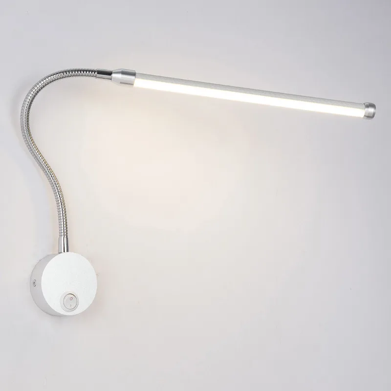LED Reading Wall Lamps With Knob Switch 6W Modern Bedroom Bedside Lamp Silver Light Body 360 Degree Angle Adjustable
LED Reading Wall Lamps With Knob Switch 6W Modern Bedroom Bedside Lamp Silver Light Body 360 Degree Angle Adjustable