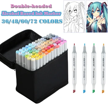 10/36/48/60/72 Colors set Sketch Color Marker Pen Architecture Alcohol Based Art Markers Manga Marker For Drawing
10/36/48/60/72 Colors set Sketch Color Marker Pen Architecture Alcohol Based Art Markers Manga Marker For Drawing
