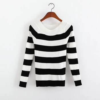 Women Autumn Winter Knitted Striped Slash Neck Off Shoulder Pullovers Sweater Ladies Slim Crochet Knitwear Sweaters outfit
Women Autumn Winter Knitted Striped Slash Neck Off Shoulder Pullovers Sweater Ladies Slim Crochet Knitwear Sweaters outfit