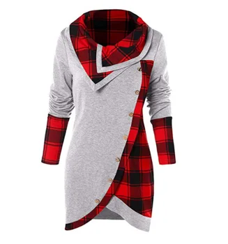 England Style Women Plaid Sweatshirt Tops Autumn Winter Turn Down Collar Long Sleeves Irregular Outwear Tops SJ1384U
England Style Women Plaid Sweatshirt Tops Autumn Winter Turn Down Collar Long Sleeves Irregular Outwear Tops SJ1384U