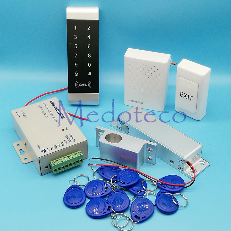 DIY Full Narrow Door Set 125khz Rfid wooden Door Access Control System Kit + Surface Bolt Lock + 12V3A Power Supply Touch keypad
DIY Full Narrow Door Set 125khz Rfid wooden Door Access Control System Kit + Surface Bolt Lock + 12V3A Power Supply Touch keypad