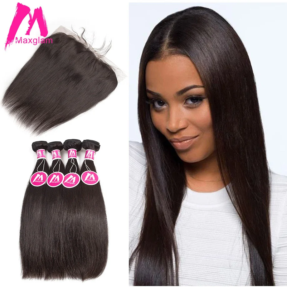 Maxglam Brazilian Virgin Hair Straight Lace Frontal with Bundles Hair Extension 4 Human Hair Bundles with Frontal Free Shipping
Maxglam Brazilian Virgin Hair Straight Lace Frontal with Bundles Hair Extension 4 Human Hair Bundles with Frontal Free Shipping