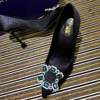 Kmeioo Reteo Jewel Shoes Woman Pointed Toe High Heels Crystal Wedding Pumps Slip On Stiletto Elegant Women Party Shoes
Kmeioo Reteo Jewel Shoes Woman Pointed Toe High Heels Crystal Wedding Pumps Slip On Stiletto Elegant Women Party Shoes