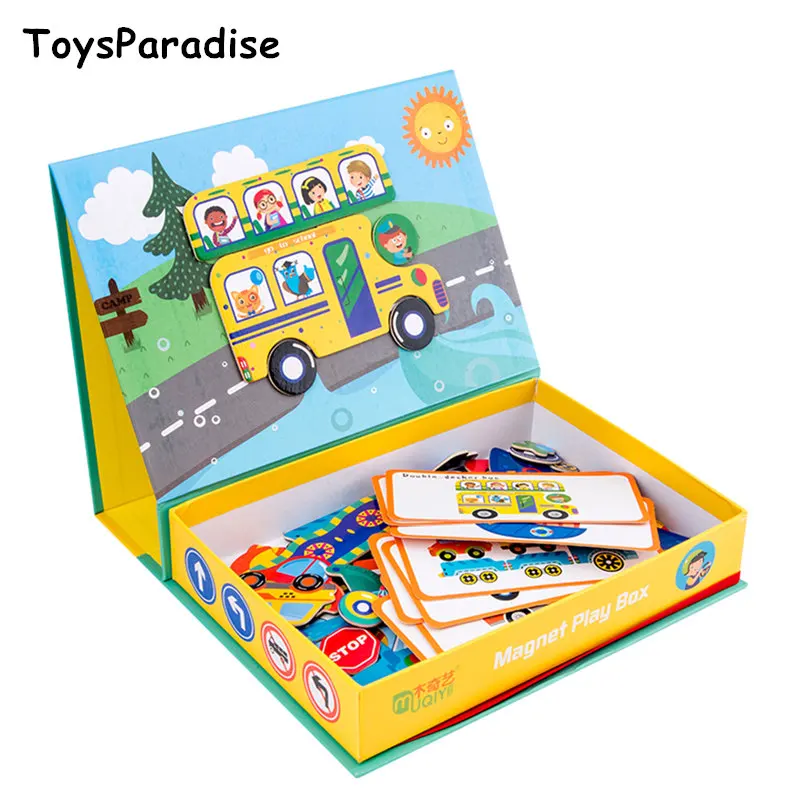 New Preschool Teaching Aids Baby Magnetic Puzzles Wooden Toys For Kids Hand-held Learning Box Construction Puzzle Educational
New Preschool Teaching Aids Baby Magnetic Puzzles Wooden Toys For Kids Hand-held Learning Box Construction Puzzle Educational