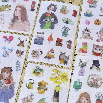 6 pieces Self-made Paper Fresh Europe Forest girl Sticker Flower and Plant washi paper Sticker/ DIY decoration handbook sticker
6 pieces Self-made Paper Fresh Europe Forest girl Sticker Flower and Plant washi paper Sticker/ DIY decoration handbook sticker