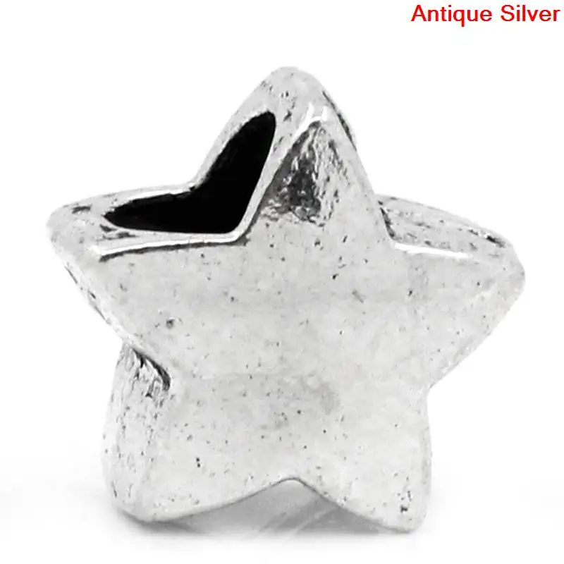 European Style Charm Zinc metal alloy Beads Star Antique Silver Color Plated About 12mmx11mm,Hole: Approx 5mm,5 PCs new
European Style Charm Zinc metal alloy Beads Star Antique Silver Color Plated About 12mmx11mm,Hole: Approx 5mm,5 PCs new