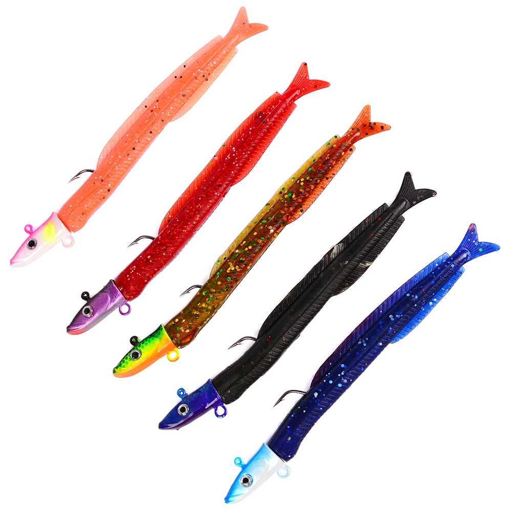5pcs 12.5cm 14g Glow Soft Lure Wobblers Artificial Bait Silicone Fishing Lure Sea Bass Carp Fishing Lead Spoon Jig Lures Tackle
5pcs 12.5cm 14g Glow Soft Lure Wobblers Artificial Bait Silicone Fishing Lure Sea Bass Carp Fishing Lead Spoon Jig Lures Tackle