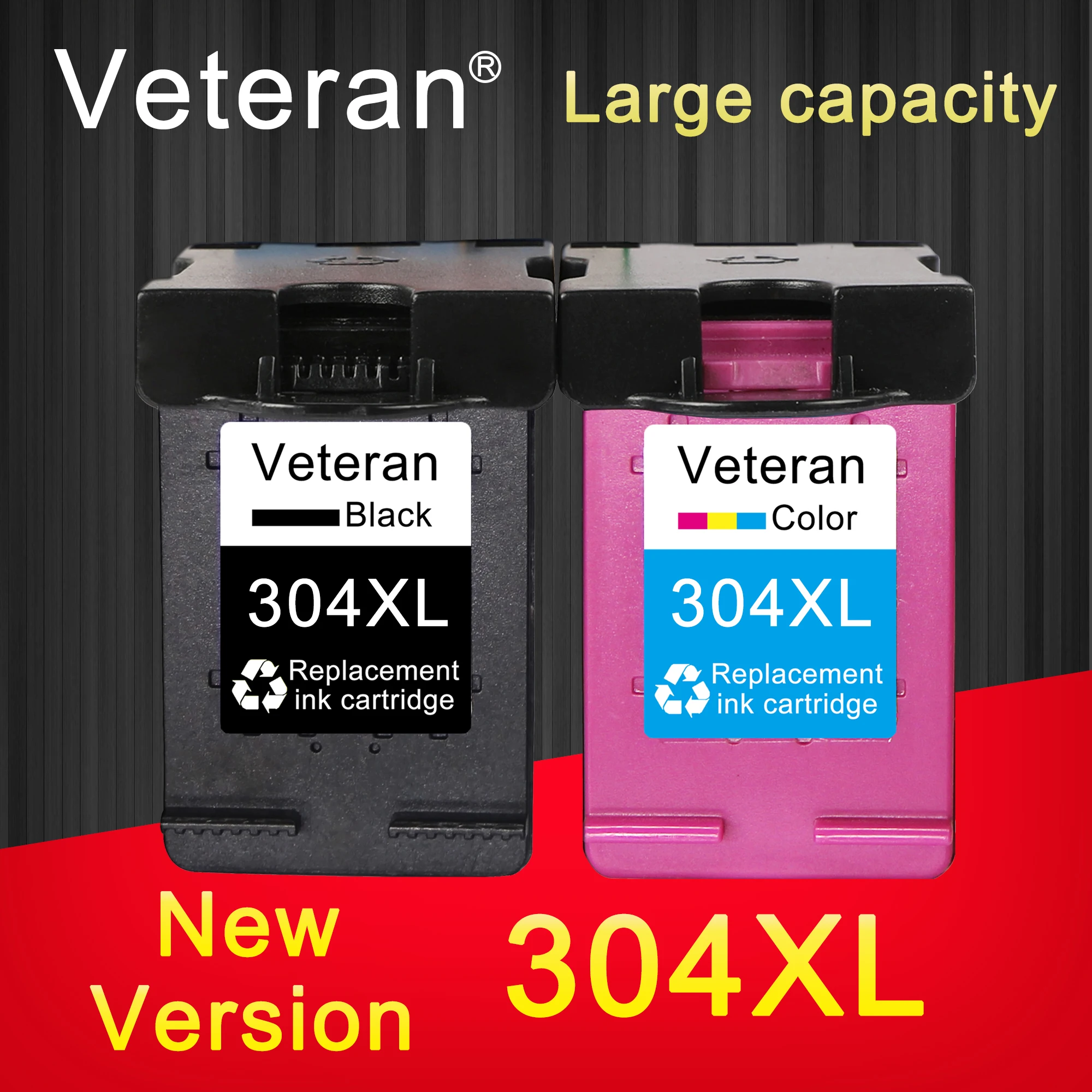 Veteran Ink Cartridge 304XL new version for hp304 hp 304 xl deskjet envy 2620 2630 2632 5030 5020 5032 3720 3730 5010 printer
Veteran Ink Cartridge 304XL new version for hp304 hp 304 xl deskjet envy 2620 2630 2632 5030 5020 5032 3720 3730 5010 printer