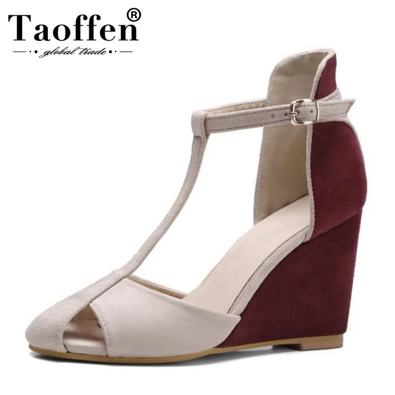 TAOFFEN Elegant Women High Wedges Sandals Ankle Strap Hollow Out Wedges Sandals Summer Party Shoes Women Footwear Size 34-39
TAOFFEN Elegant Women High Wedges Sandals Ankle Strap Hollow Out Wedges Sandals Summer Party Shoes Women Footwear Size 34-39