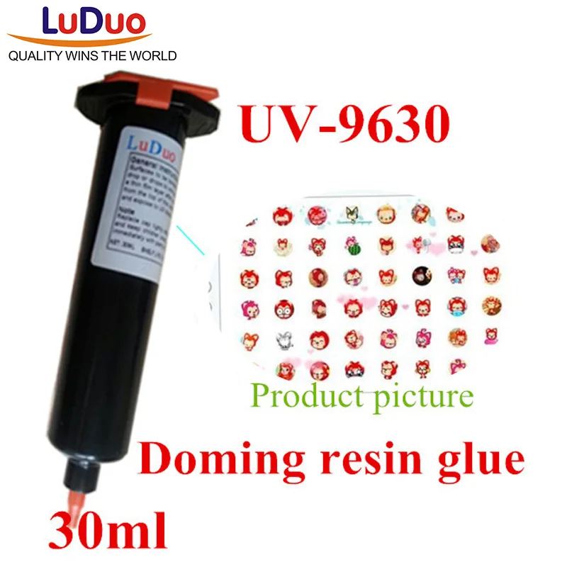one tube of UV-9630 UV doming resin glue liquid optical clear adhesive 5 second curing transparent crystal
one tube of UV-9630 UV doming resin glue liquid optical clear adhesive 5 second curing transparent crystal