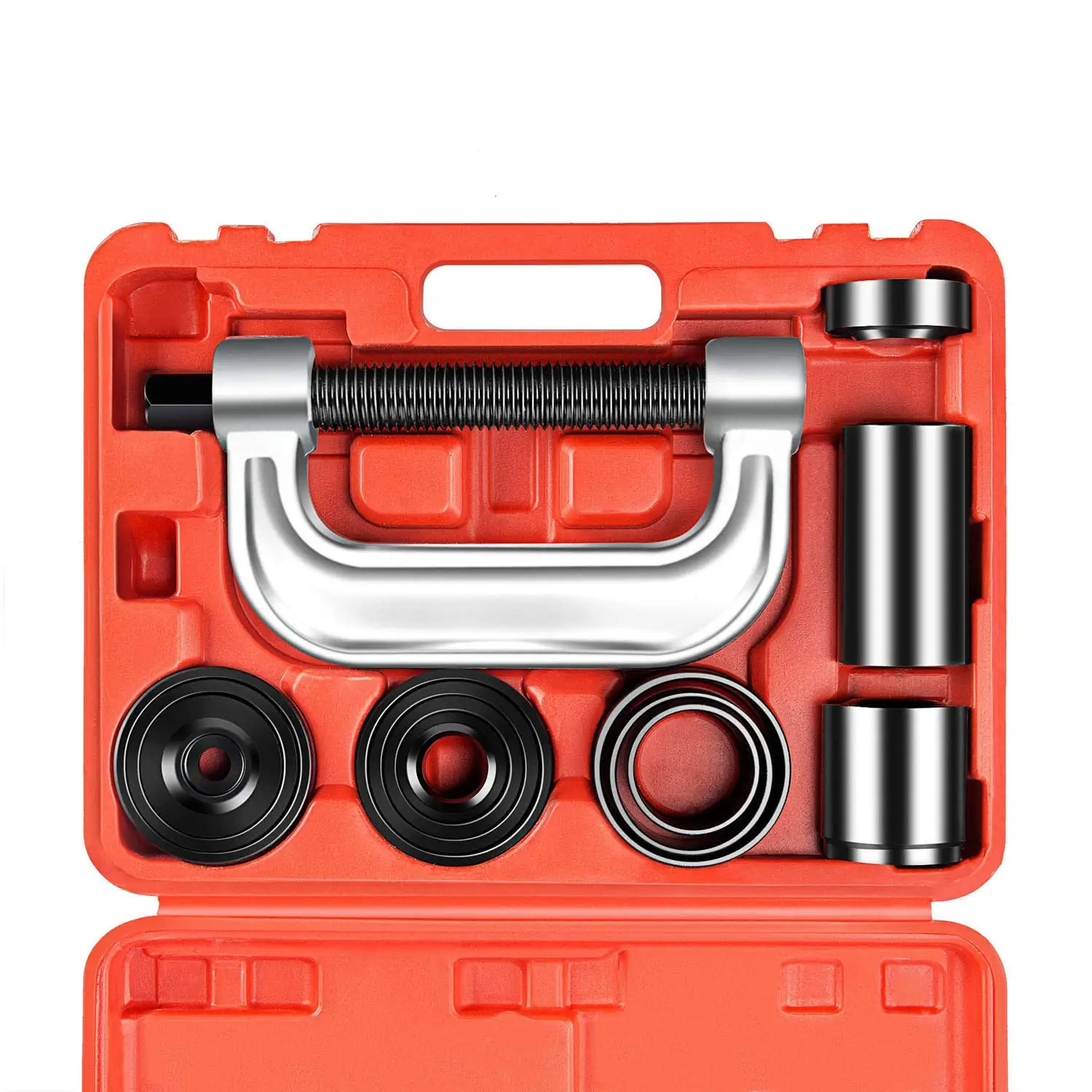 10pcs/lot Heavy Duty Ball Joint Press & U Joint Removal Tool Kit with 4x4 Adapters, for Most 2WD and 4WD Cars and Light Trucks
10pcs/lot Heavy Duty Ball Joint Press & U Joint Removal Tool Kit with 4x4 Adapters, for Most 2WD and 4WD Cars and Light Trucks