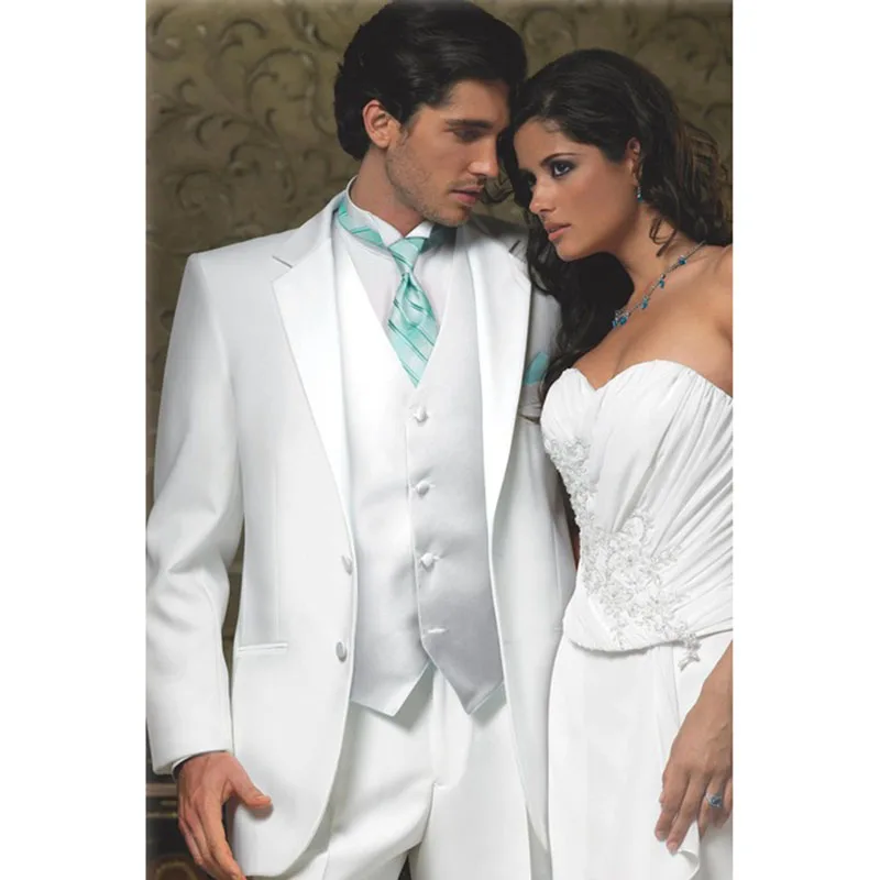 2017 New Formal White Wedding Suits For Men Notched Lapel Grooms Tuxedos Two Buttons mens suit Trim Fit Men Wedding Suit
2017 New Formal White Wedding Suits For Men Notched Lapel Grooms Tuxedos Two Buttons mens suit Trim Fit Men Wedding Suit